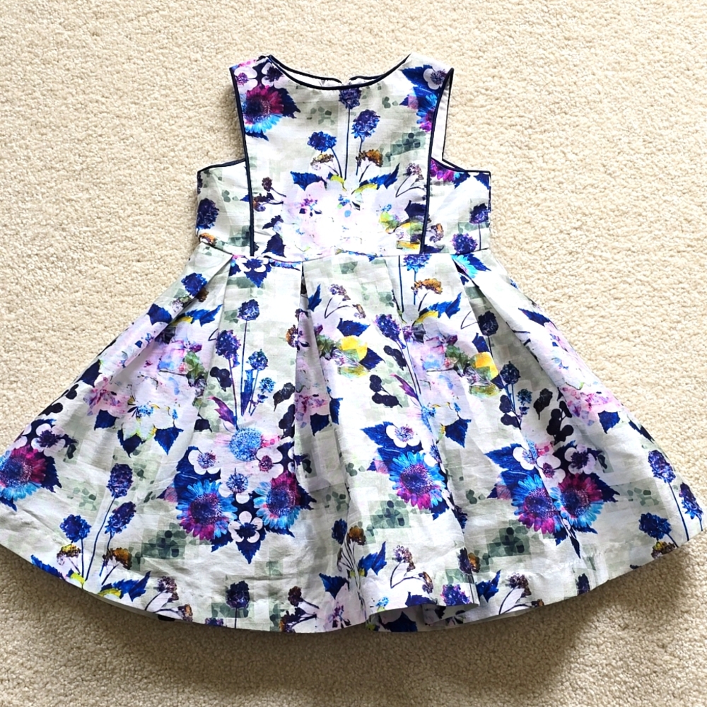 Pippa & Julie Crepe Satim Floral Dress 3T